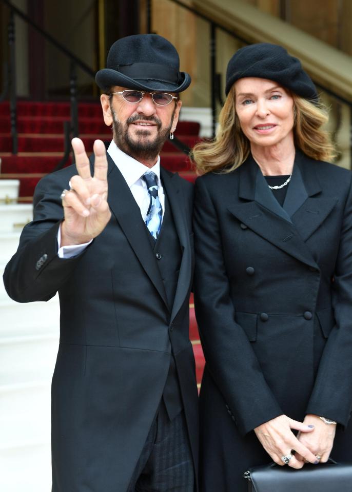 Ringo poses with wife Barbara Bach 