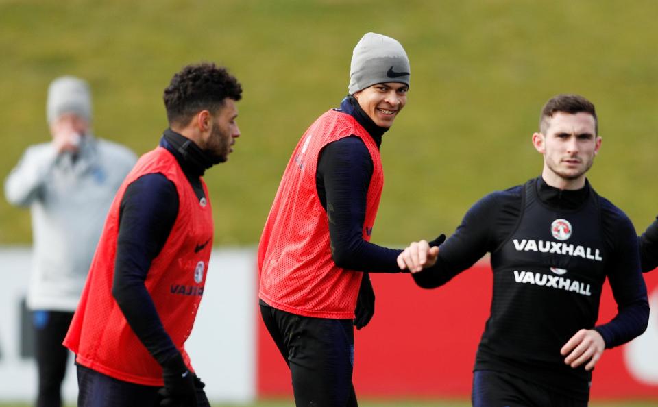 Dele Alli has been all smiles at St. George's Park since joining up for England duty