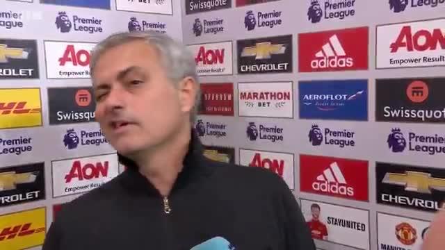  Jose Mourinho was not impressed when Paul Pogba interrupted a TV interview