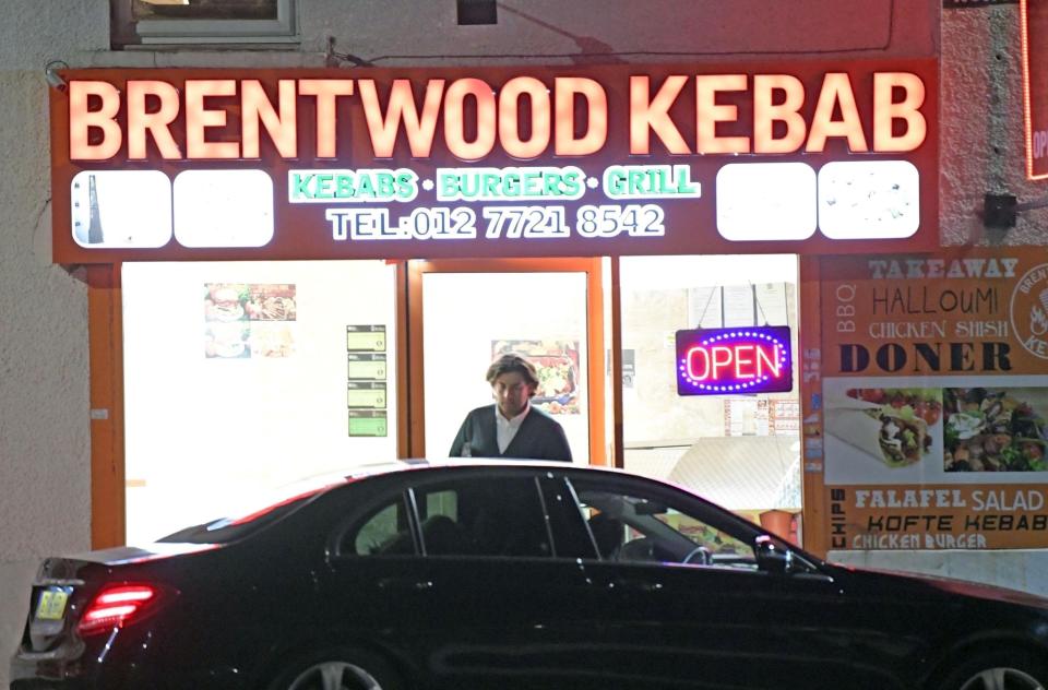  The couple picked up a late night treat before heading to bed