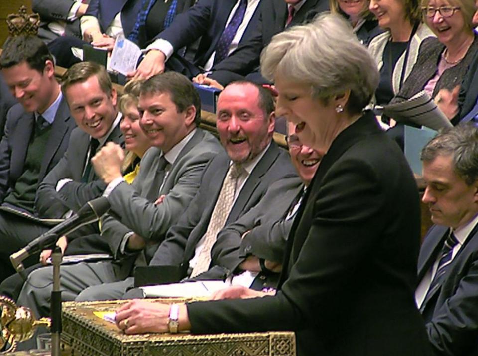  Tom Pursglove, second from left, made the accidentally smutty joke in the Commons