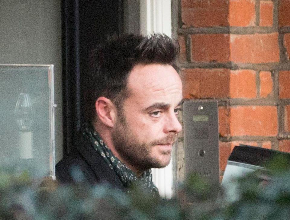  Ant McPartlin leaving his London home yesterday to go to rehab