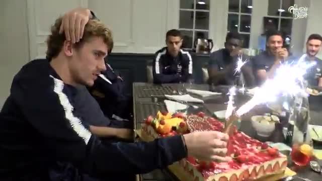 Antoine Griezmann has been given an enormous birthday cake