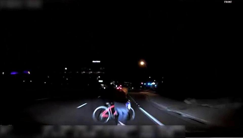  Elaine Herzberg, 49, was crossing a dimly-lit road with her bike in Tempe, Arizona, on Sunday night when she was struck