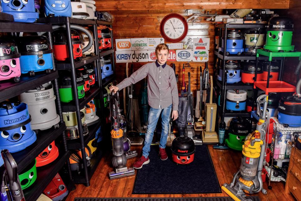  Matthew Lock is obsessed with vacuum cleaners and has a 150-strong collection - he even flogs them to his teachers