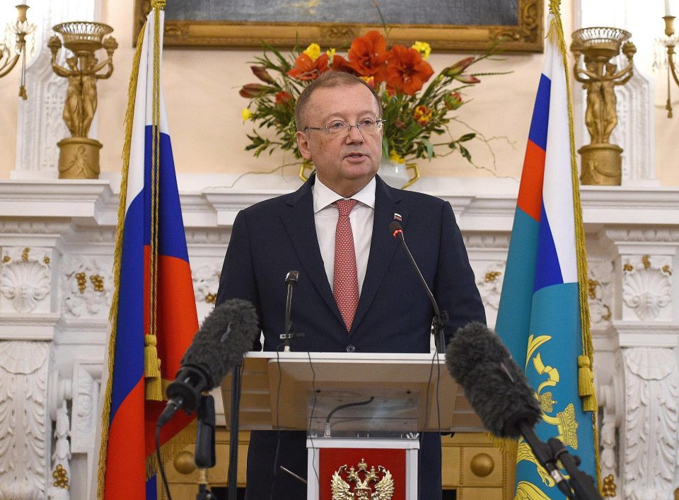  Russian ambassador Alexander Yakovenko in London today