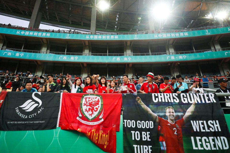  Chris Gunter has seen some considerable, and well deserved, backing from Chinese fans