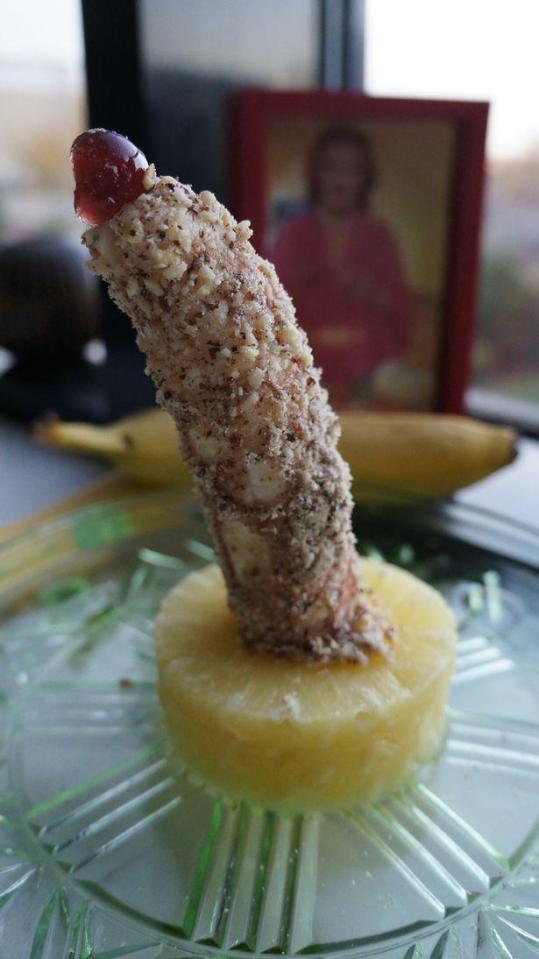  Fanny was known for her exotic recipies which included a 'banana candle' (pictured)