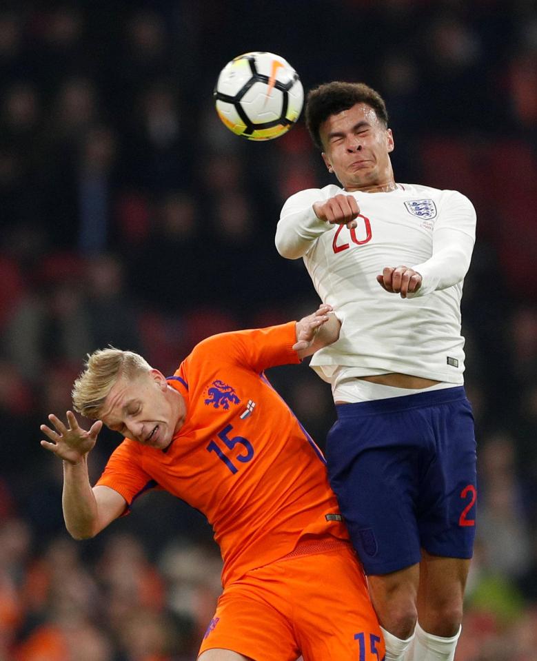  Dele Alli came off the bench for England in Holland last night