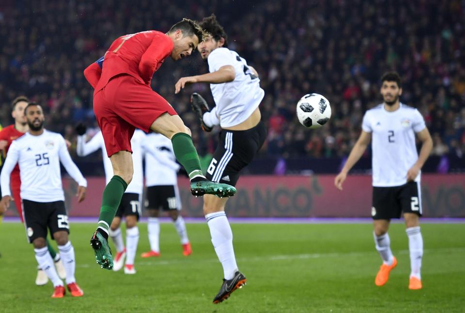  Ronaldo equalised for Portugal after getting on the end of a Quaresma delivery