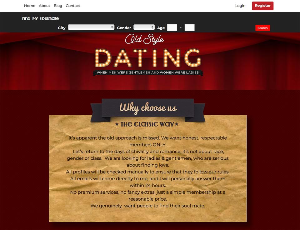  Dennie's site, pictured, is aimed at people who genuinely want to find love