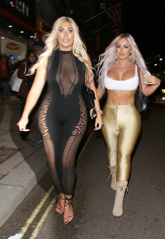  Partying alongside the Geordie was fellow Geordie Shore star Chloe Ferry (left) and Sophie Kasaei (right)