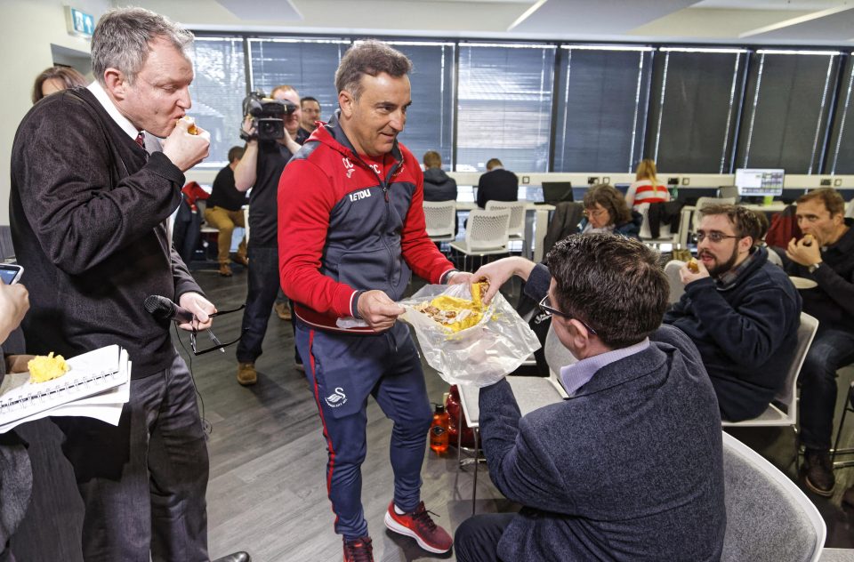  Carlos Carvalhal confirmed the news before handing out Easter cake to members of the press at Swansea City's press conference