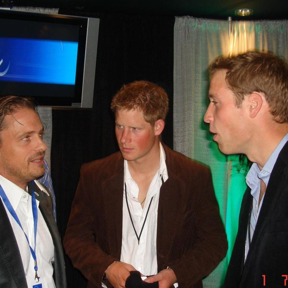  Julian Knight pictured with Prince Harry and William