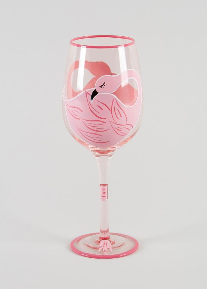  This cute £4 wine glass looks like a flamingo standing on one leg