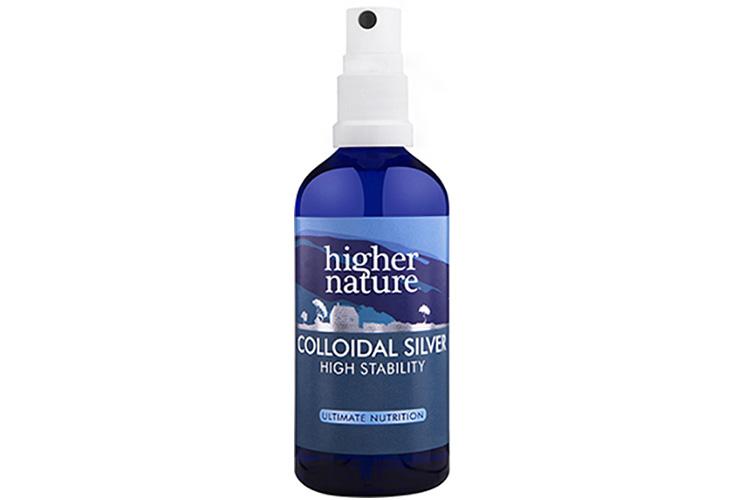 Colloidal silver spray costs around £10 