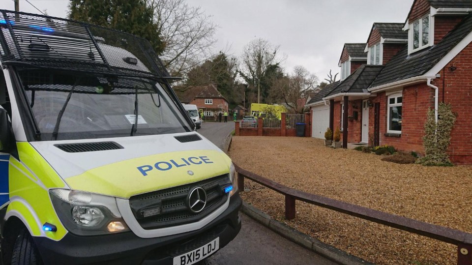 Police and at least one ambulance were seen in a residential street in the village