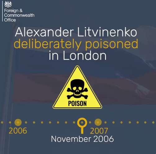  It says how Litvinenko was poisoned in London