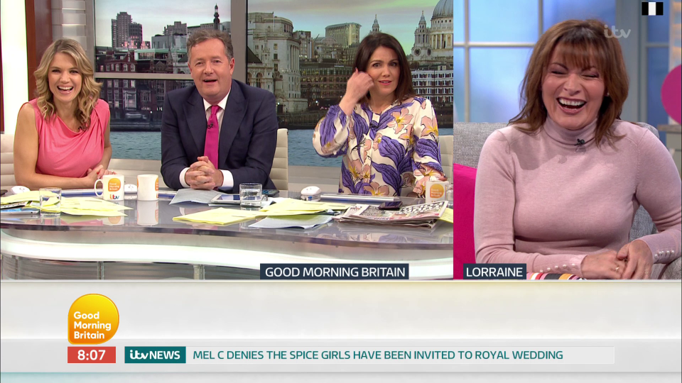  Piers Morgan loved Lorraine's new husky voice