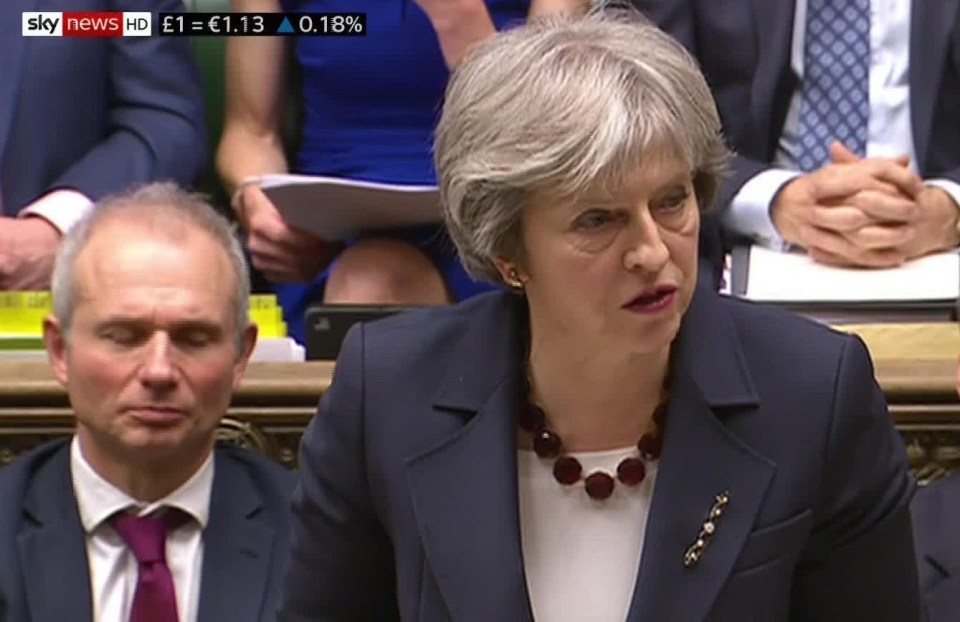 Theresa May speaks about Russia in the Commons