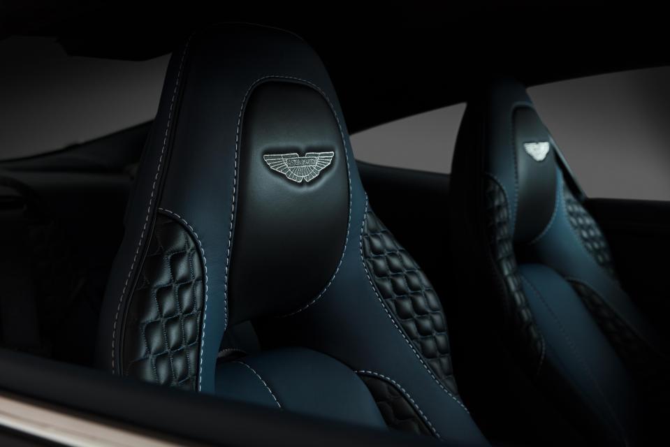  Deep blue, hand-stitched, leather seats were specified by Craig