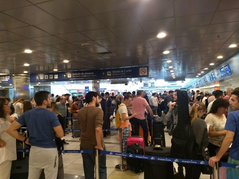 Passengers were told to call a phone number - and there were no Norwegian staff at the airport to help them