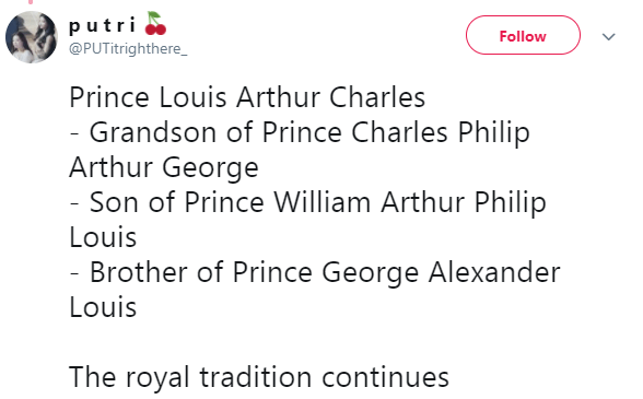  The list shows that Louis has been given to three people in three generations