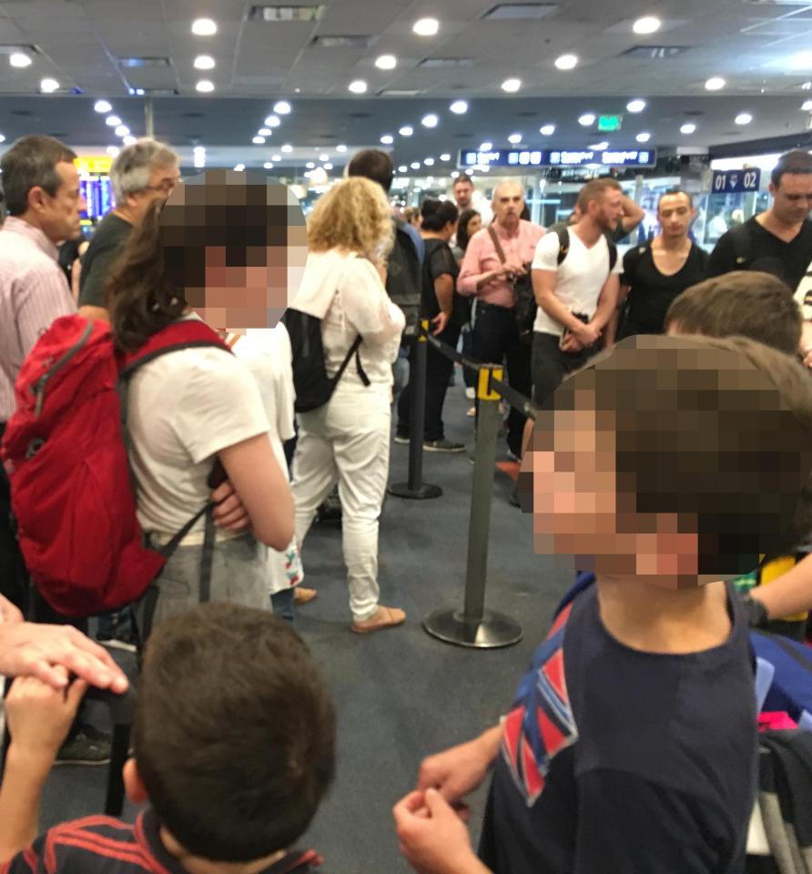  Maria said that the atmosphere at the airport was one of frustration - with passengers crying