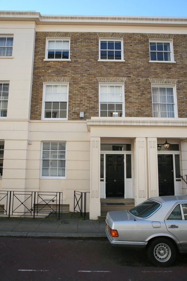 Neighbours left tributes outside Dale’s former home in Regent’s Park today