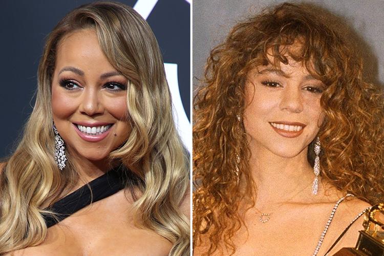  Golden girl Mariah Carey is a natural brunette