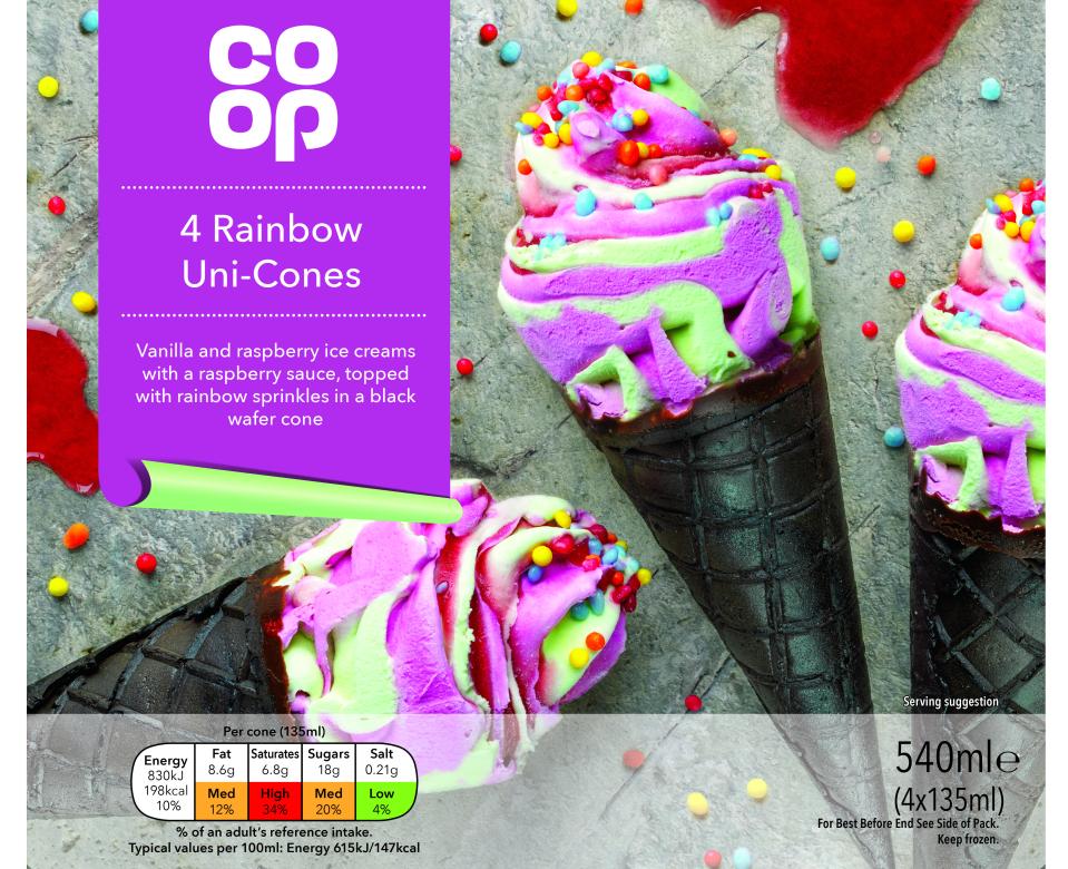  The rainbow uni-cones are already causing a stir on Facebook.