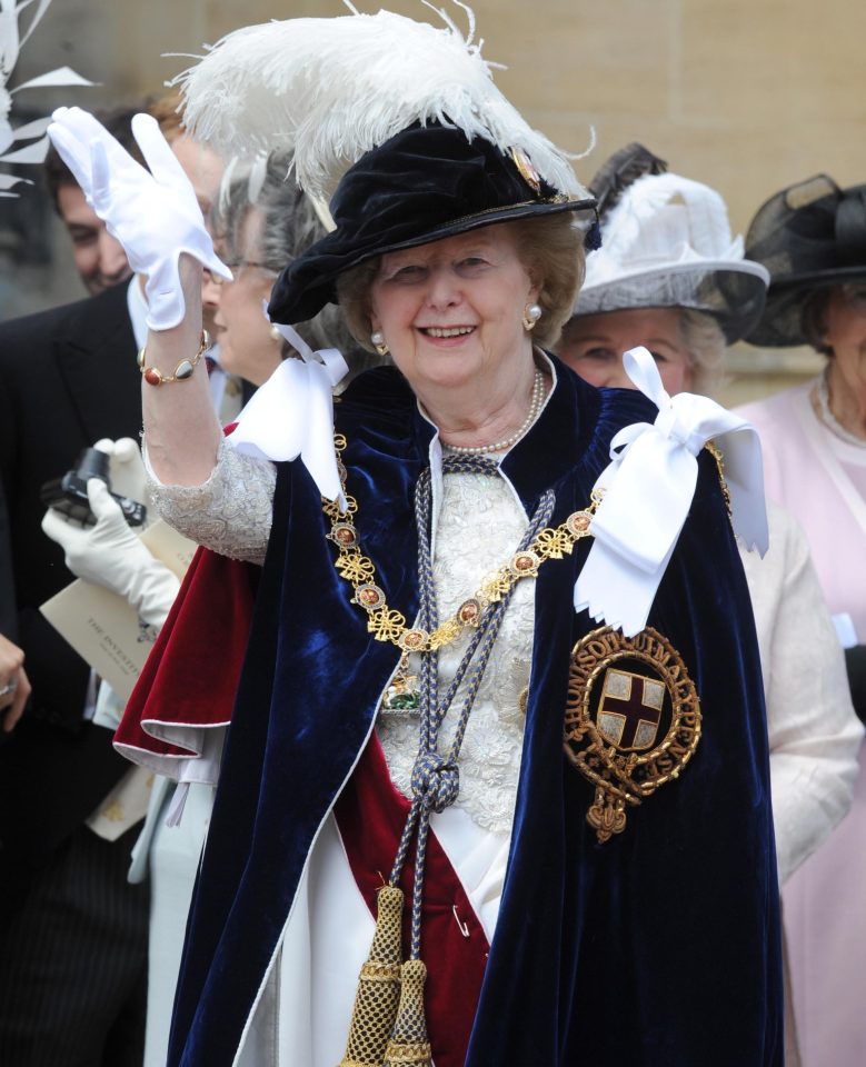  Margaret Thatcher was also given the honour by the Queen