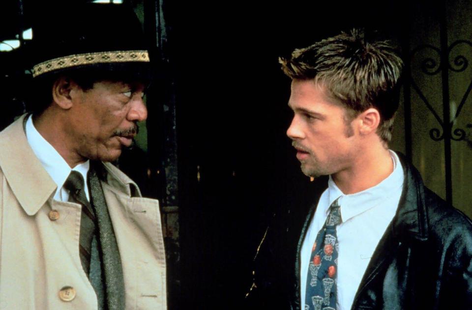  Freeman played a top cop in the thriller film Seven with Brad Pitt