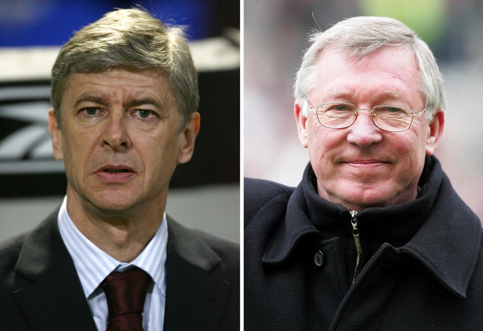 Arsene Wenger and Alex Ferguson were direct rivals for almost two decades