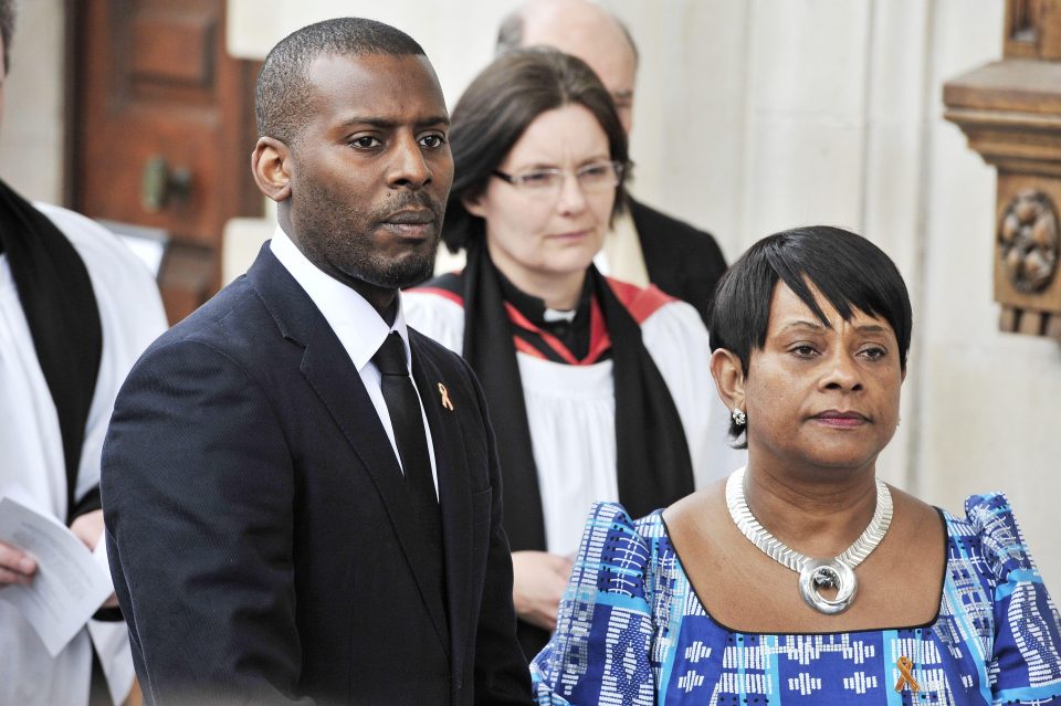 pictured with mum Doreen Lawrence in 2013 