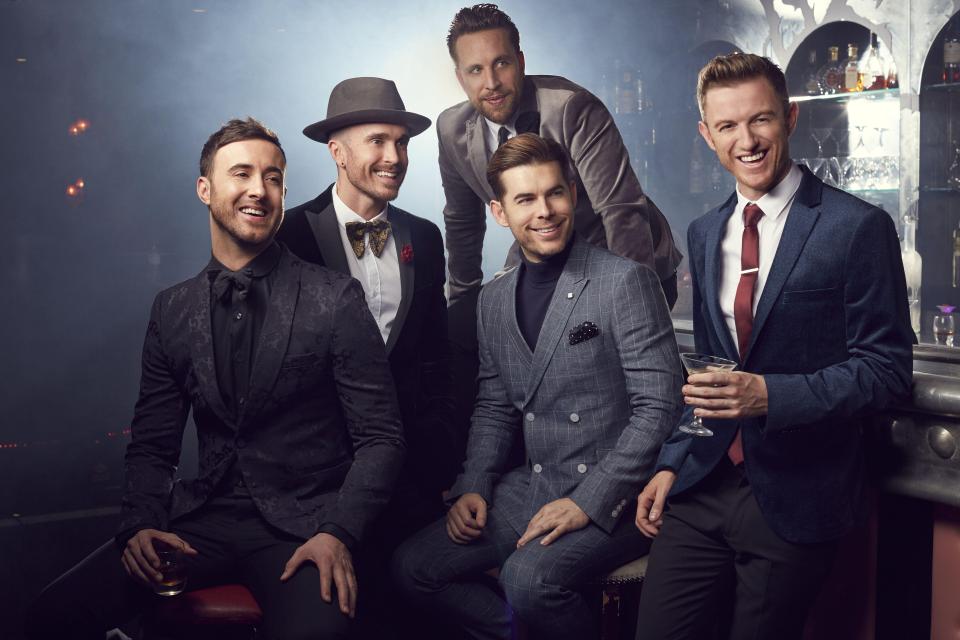  The Overtones are a five-piece vocal harmony group