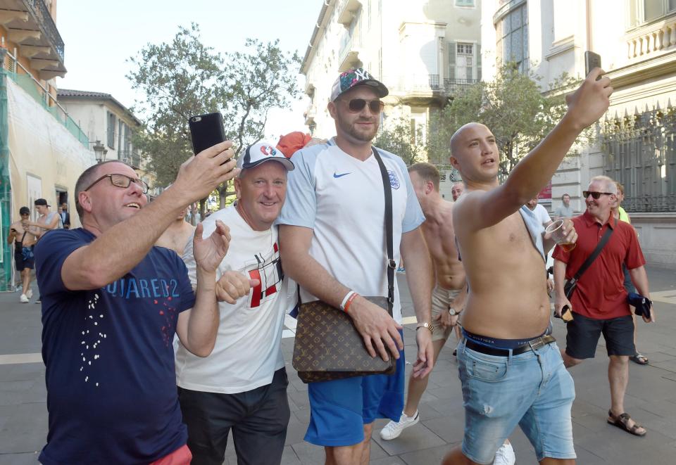  Tyson Fury was at Euro 2016 supporting England with other fans