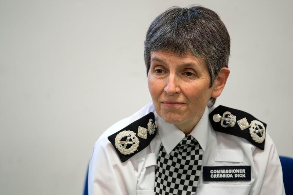  Met chief Cressida Dick said cops are fearful of complaints on breaching ethnic minority harassment rules