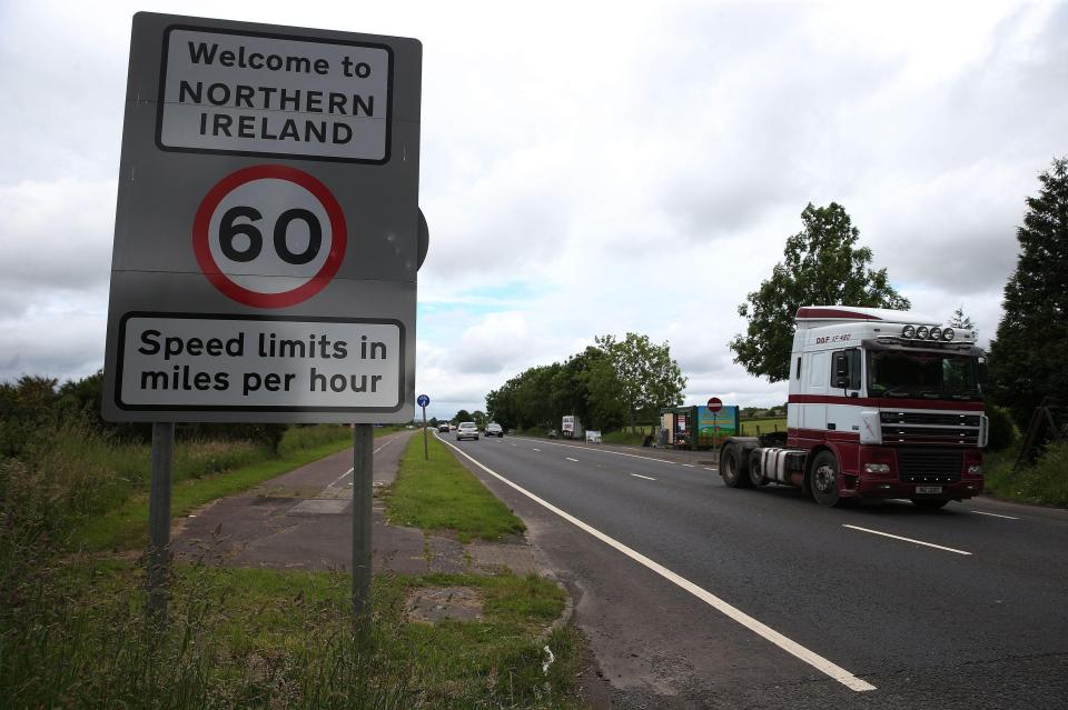  The currently seamless border in Bridgend, Co Donegal, the Republic of Ireland