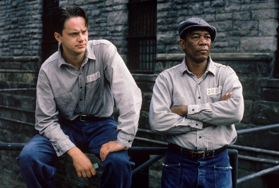  Freeman with Tim Robbins in the hit film Shawshank Redemption