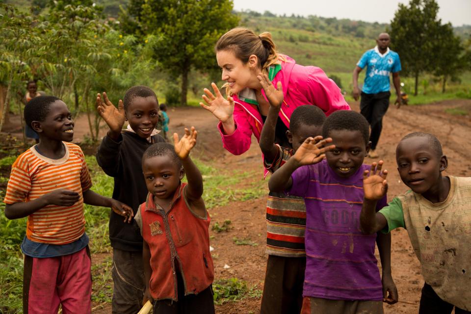  Charlie and young villages give the camera a wave