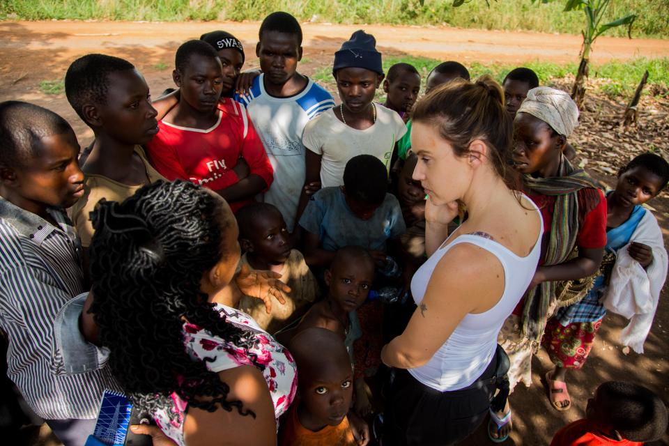  Charlie is in Africa to help fight the disease that nearly killed her