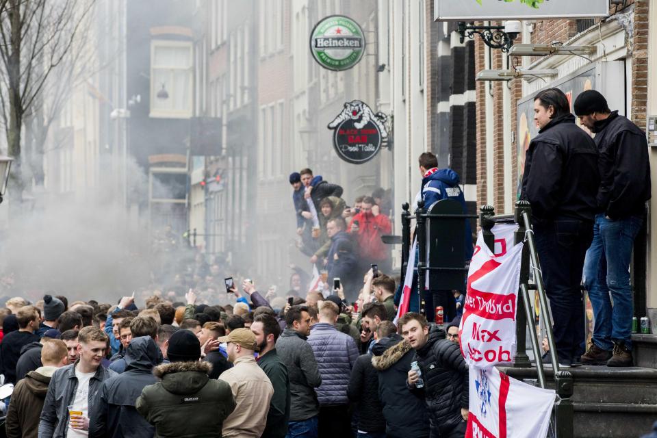  The city centre resembled a war zone as smoke filled the streets