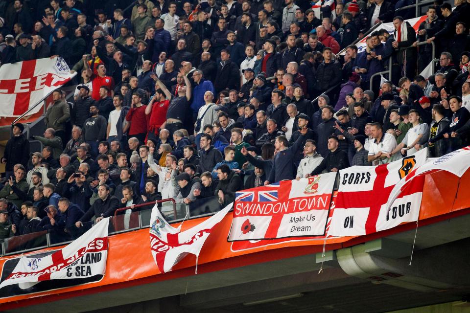  Most of the fans were well behaved and watched England beat Holland