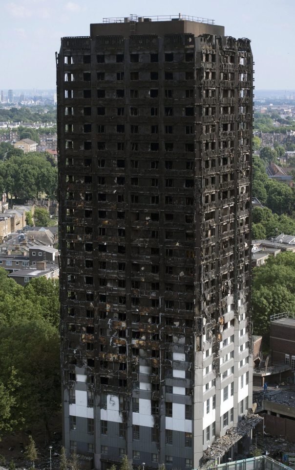  Mrs O Dea has said residents have to look at the 'blackened shell' of Grenfell Tower every day