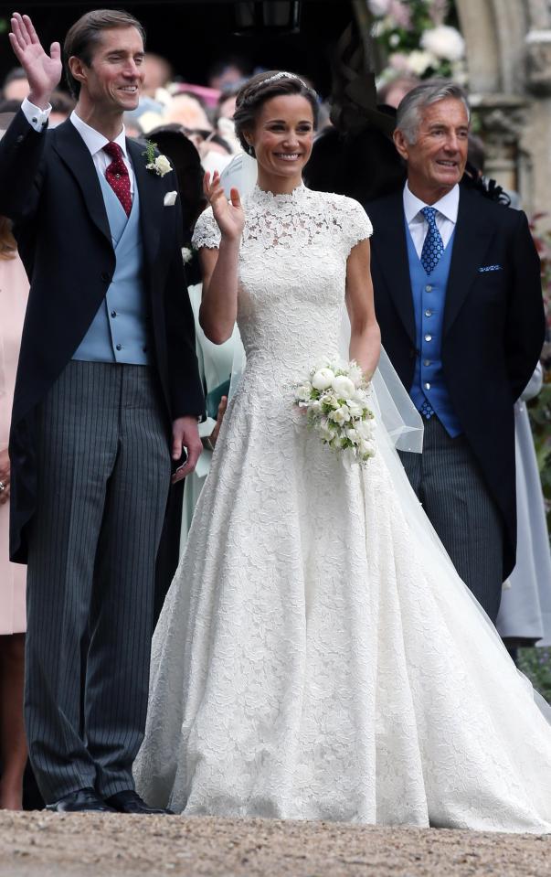  James Matthews, left, son of David Matthews, right, married Prince William's sister-in-law Pippa Middleton, centre, last Summer