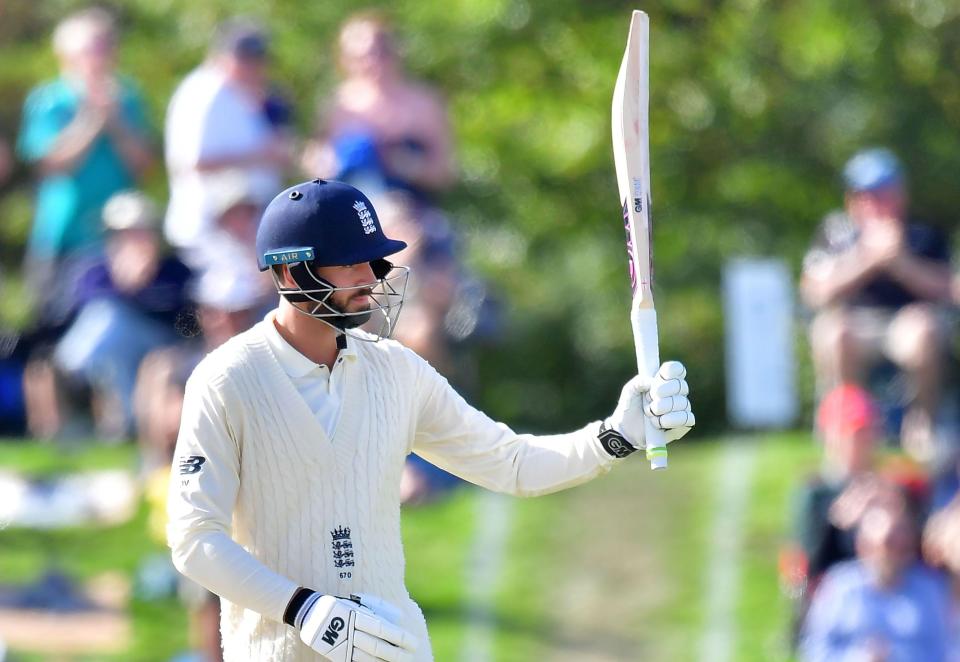 James Vince salutes crowd as he reached half century for England at Christchurch