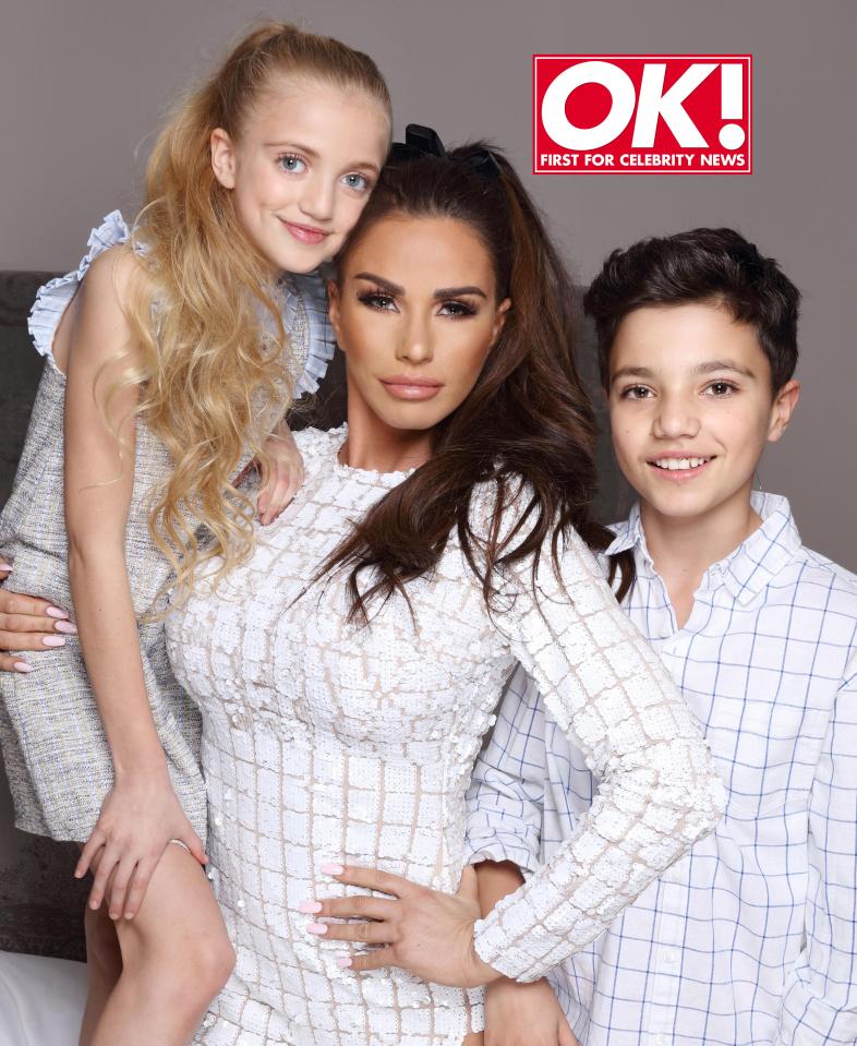  The 39-year-old, here with her children Princess and Junior from her relationship with Peter Andre, sent Kieran to therapy