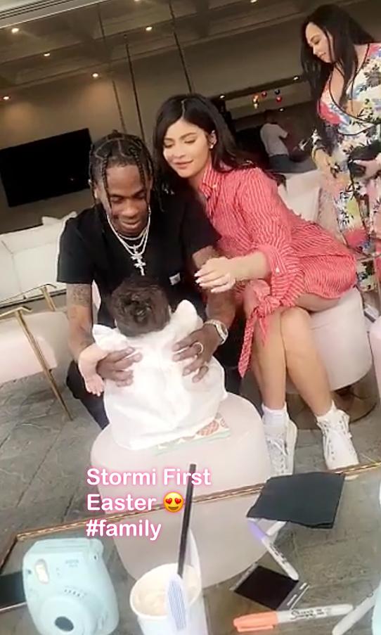  Kylie shares her daughter with boyfriend Travis Scott