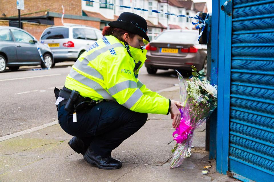  Tributes at the scene in Tottenham where 17-year-old Tanesha was murdered